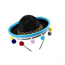 1 件墨西哥迷你小帽子发箍迷你宽边帽头饰头饰表演道具狂欢节万圣节派对搞笑帽子 - 小帽子 - 查看 11