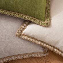 1 件（不含枕芯）仿亚麻装饰抱枕套，农舍风格，适合客厅、卧室、餐厅、露台靠垫套、婚礼装饰、家居使用