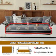 1 件四季雪尼尔提花沙发垫，现代简约宠物友好型防尘防滑沙发套，春秋版防刮沙发保护套适用于 L 型组合沙发和 1/2/3/4 座沙发（一件） - 深灰色 - 查看 10