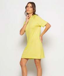 Salvatore Mesh Short Hooded Dress - Green - View 4