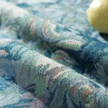 1pc Blue Monet Style Artistic Floral Tablecloth, Suitable For Home Decor - Multicolor - View 8