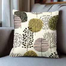 MEMNUN 1 pieza Funda de cojín con diseño de flor abstracta - Funda de almohada decorativa con estampado digital geométrico nórdico simple de colección floral bohemia, 45x45cm sin relleno, funda de almohada para sofá, decoración escolar, regreso a clases, decoración de dormitorio