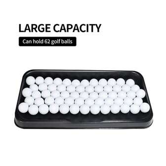 1pc Golf Driving Range Practice Accessories - Golf Ball Dispenser Box, Silicone Tee Holder, Black Golf Ball Tray, Golf Ball Container, Golf Ball Launcher, Golf Equipment, Tennis Ball Launcher, Golf Balls, Golf Storage Box, Ball Picker, Practice Ball Collection Box, Box, Tray, Training Balls