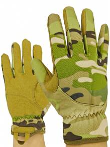 Tactical Full Finger Gloves, Military Special Forces Shooting Training Concealed Protection Hunting Expedition Climbing Outdoor Cycling, Suitable For Spring & Autumn - Elasticated Open Style - View 10