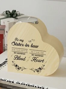 1pc Unique Wooden Candle Holder For Best Friend With Heart Cutout - Uncharged Wood Frame, Perfect Friendship Appreciation Memorial Gift For BFF, Birthday, Christmas, Thanksgiving Present For Women