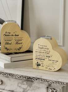 1pc Unique Wooden Candle Holder For Best Friend With Heart Cutout - Uncharged Wood Frame, Perfect Friendship Appreciation Memorial Gift For BFF, Birthday, Christmas, Thanksgiving Present For Women