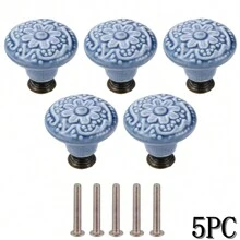 10 piezas de perillas para cajones, tiradores de gabinete altamente atractivos de estilo minimalista, manijas de acero inoxidable, porcelana y cerámica para gabinetes de cocina de estilo vintage, manijas modernas para puertas de baño, accesorios creativos para muebles de cocina