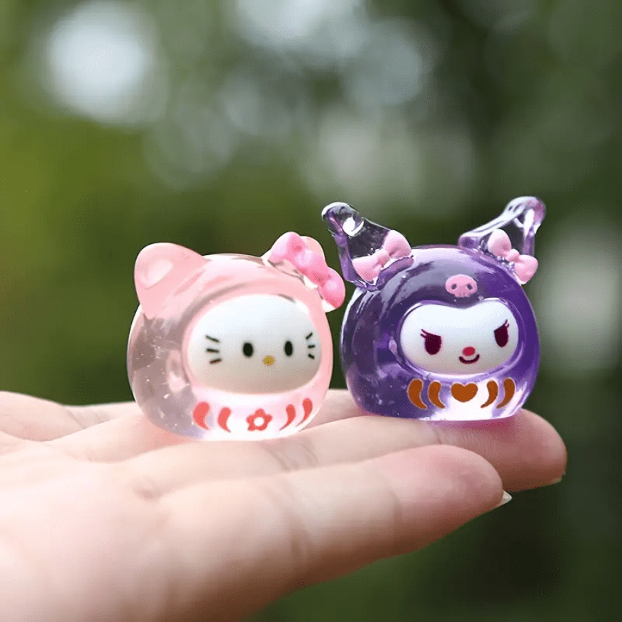 Sanrio 7pcs Set Of Sanrio Mini Figurines - Hariette, Kuromi & My Melody - Suitable For 14+ Years Old | Ideal New Year Or Birthday Gift As Well As Valentine's Day Gift | Home And Car Decor, Party Favors