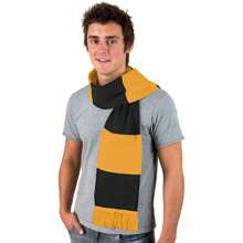 Result Mens Heavy Knit Thermal Winter Scarf (Black/Gold) - 100% Acrylic - 黑色 - 查看 2