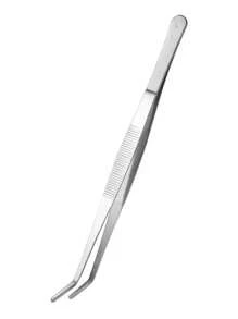 3pcs Stainless Steel Multifunctional Steel Elbow Tweezers Long Pliers Medical Tweezers Feeding Tool Anti-Slip