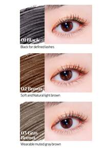 ETUDE Curl Fix 睫毛膏 #03 灰棕色，採用 Curl 24H 技術，為細睫毛提供強效捲翹效果長達 24 小時，持久不暈染不脫屑，細刷頭適合初學者，韓系彩妝禮盒 8g/0.28oz - 03 Grey Brown - 查看 5