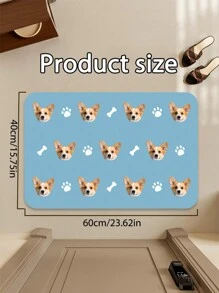 1 Pc Personalized Custom Floor Mat, 40x60 Cm/16x24 In PVC, Supports Picture Customization Especially For Pets Such As Cats And Dogs; Suitable For Bedrooms, Living Rooms, Bathrooms, Garages, Foyers, Corridors, Pet Nests, Etc., Very Popular Personalized Household Items, Also Very Good Holiday Gifts, Also Be Used As Additional Value-Added Products For Pet Stores; Strong , Easy To Clean Home Bathroom Decor Summer Back To School