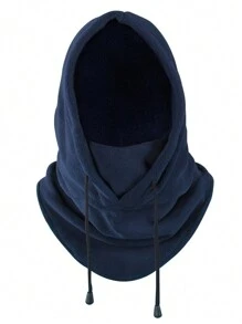 拉麵罩滑雪面罩保暖極簡呼吸舒適男女運動面罩黑色