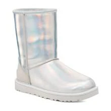 UGG Classic Short Iridescent Suede Classic Boot - 灰色 - 查看 1