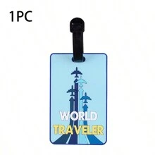 2pcs/1pc Fashion Simple Travel Essential Luggage Tag, Travel Accessories Suitcase ID Address Holder Boarding Pass Portable Tag Card Holder Suitcase Tag For Travel Flying College For Luggage For School Bag Anti-Lost Waterproof Double-Sided Privacy Protection