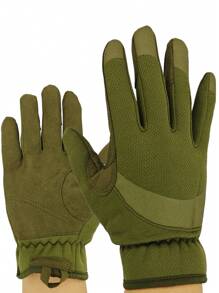 Tactical Full Finger Gloves, Military Special Forces Shooting Training Concealed Protection Hunting Expedition Climbing Outdoor Cycling, Suitable For Spring & Autumn - Elasticated Open Style - View 7