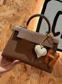 创意皮革心形手绳包包挂件精美PU爱心吊坠小礼品服装配饰情人