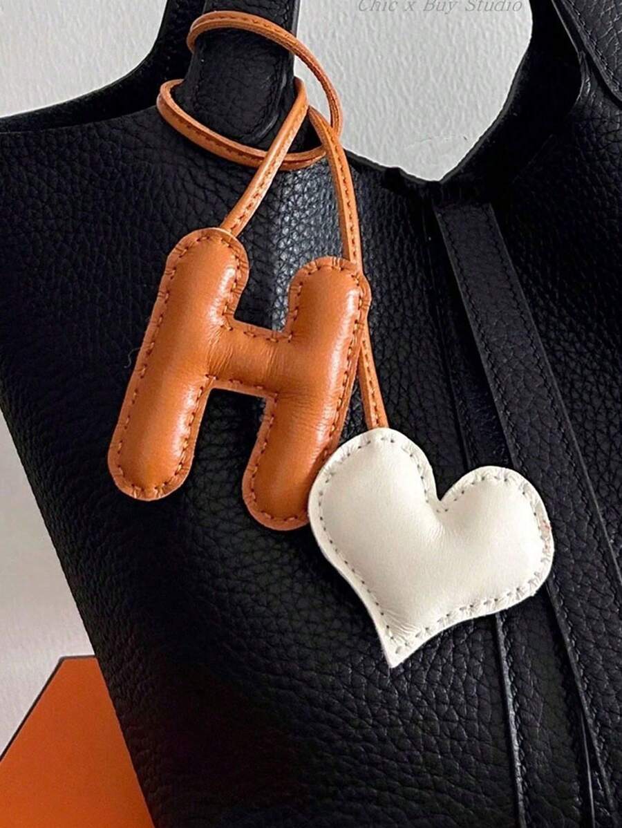 创意皮革心形手绳包包挂件精美PU爱心吊坠小礼品服装配饰情人