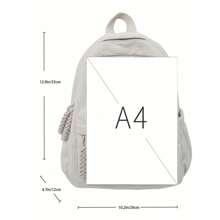 Women Corduroy Backpack Medium Fashion Casual College School Bag Girls Women Waterproof - 米色 - 查看 5