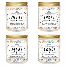 A Particular Year Birthday Gift Scented Soy Wax Candle In A Jar, 18th Birthday Gifts For Girls Women Daughter Sister BFF Friends, Relaxing Stress-Relieving Smokeless, Fun Unique Personalized - Multicolor - View 2