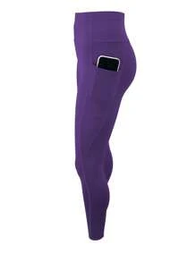 4 sztuki/zestaw Plus Size Damskie obcisłe legginsy sportowe, skrócone spodnie do jogi, kompresyjne legginsy do ćwiczeń i biegania - Wielokolorowe - Zobacz 4