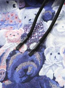 Yemwry 男士休闲熊印花沙滩短裤