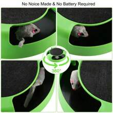 Juguete interactivo para amantes de los gatos y mamás de gatos con ratón giratorio, poste rascador y juguete de rompecabezas con ratón, todo en un diseño verde para gatos de interior y gatitos que aman a sus dueños