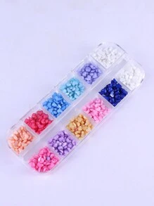 12 شبكة ألوان مختلطة من تشارمات الأظافر بشكل قلب، اكسسوارات فن الأظافر بشكل قلب مسطح للزينة، لوازم مانيكير DIY للأظافر - متعدد الألوان - مشاهدة 5