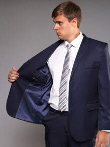 Fressato - Experience Perfection: Top-Of-The-Line Suit - Navy Navy Oxford Tailored Suit - Slim Fit Italian Cut - Invest In Yourself With An Exclusive Discount! Take Advantage Of Our Special Offer And Invest In A Suit That Will Be With You For Many Years! Buy Now And Experience The Difference Of A Real Tailored Suit! - Màu xanh lam - Xem 10