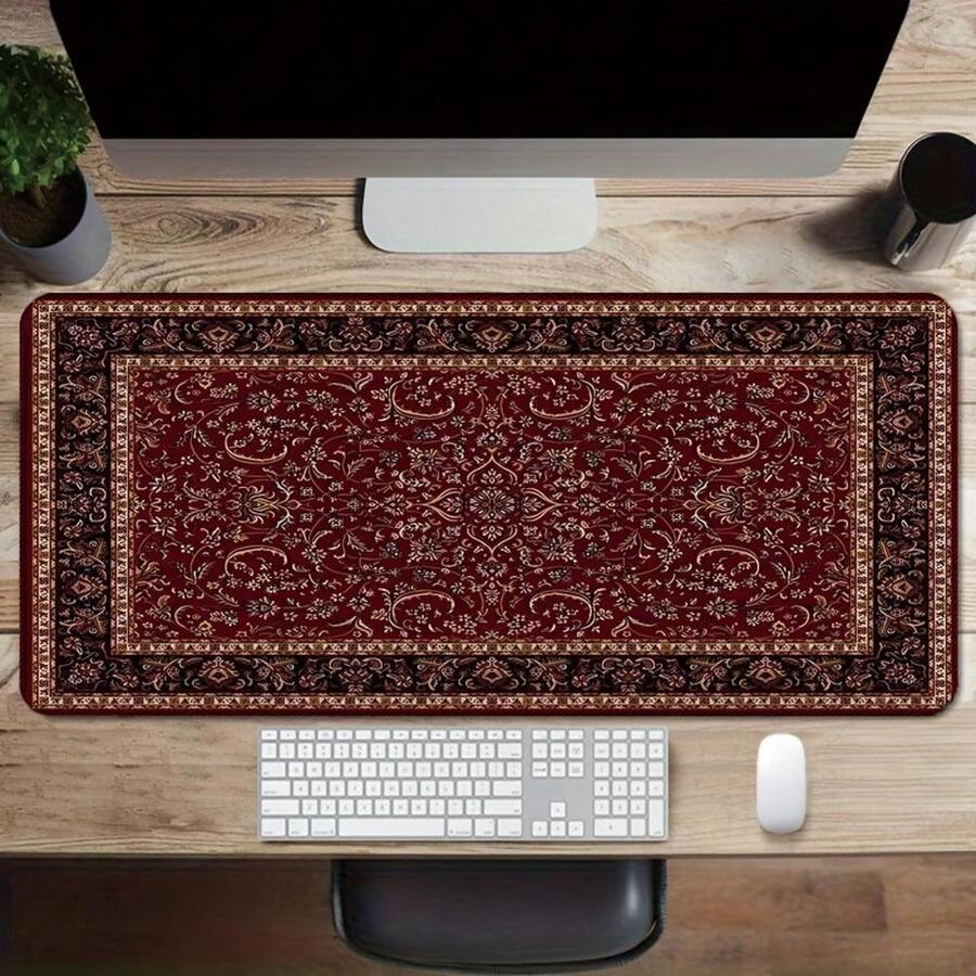 1 tấm lót bàn kiểu Bohemian kèm tấm lót chuột - 35.4x15.7 inch, kích thước cực lớn, thiết kế hai mặt theo chủ đề Bohemian, với họa tiết retro Bohemian, đế cao su chống trượt, hỗ trợ cổ tay, bề mặt polyester có thể giặt được, nhiều màu sắc và họa tiết retro nghệ thuật Bohemian, lý tưởng cho dàn máy chơi game và những người yêu thích phong cách Bohemian. Phụ kiện bàn làm việc, đồ dùng văn phòng, tấm lót bàn, tấm lót chuột.