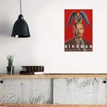 1 Pc BirdMan Movie Poster Wooden Framed Canvas Painting Thickness 2.25cm/0.9inch High Quality Wall Art Prints Poster Direct Hanging Wall Picture Decor For Home Gifts, Gift,Living Room, Bathroom, Bedroom, Kitchen