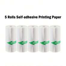 57mm Colorful Adhesive Sticker Paper For Thermal Printers, Compatible With Mini Pocket Printers, Self-Adhesive Printable Labels For Students, Professionals, And DIY - Multicolor - View 9