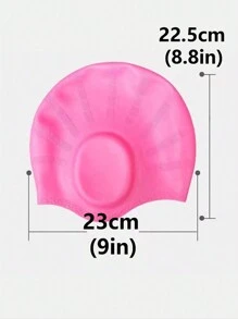 1 pieza Gorra de natación de silicona duradera con bolsillos para orejas para adultos y adolescentes, protege el cabello largo y proporciona alta elasticidad