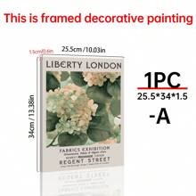 1 件 Liberty London 风格现代帆布艺术印刷品 - 无框墙壁装饰，适用于客厅和卧室 - 彩色 - 查看 14