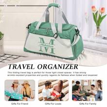 1pc Customized Name Handbag Personalized Design (Name, Letter) Foldable Large Capacity Lightweight Personalized Handbag, Shoulder Bag