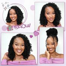 FULCRUM 8/10/12 Inch Yanky Twist Crochet Hair 26 Strands/Pcs Fluffy Spring Mini Twist Crochet Braids Short Bob Passion Twist Curly Synthetic Braiding Hair Extensions For Women & Girls