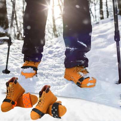 2 chiếc đinh 7 cạnh, đinh chống trượt cho giày và ủng đi bộ, đi bộ đường dài, leo núi ngoài trời, đinh chống trượt có thể điều chỉnh Snow Mountain Snow