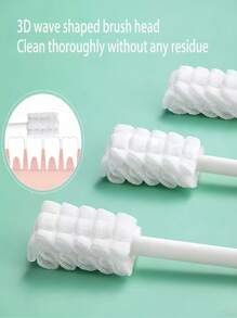 30pcs Individually Packaged Disposable Gauze Wave Head Cleaners, For Cleaning Baby's Tongue Coating And Oral Hygiene - English Version - View 8