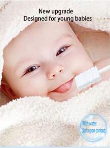 30pcs Individually Packaged Disposable Gauze Wave Head Cleaners, For Cleaning Baby's Tongue Coating And Oral Hygiene - English Version - View 3