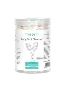 30pcs Individually Packaged Disposable Gauze Wave Head Cleaners, For Cleaning Baby's Tongue Coating And Oral Hygiene - English Version - View 2