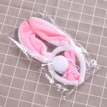 6 Pcs Rabbit Accessory Set Including Rabbit Ear Headband, Bow Tie And Tail (2 Sets), For Costume Decoration, Gag Prop, Funny Rabbit Ear Headband Bunny Costume