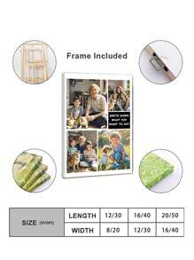 1pc Customized Photo Canvas, Collage Photos Canvas For Walls, Personalized Canvas Wall Art, Custom Images Printing, Art Canvas' Printing, Mother's Day Father's Day Birthday Gifts,Family Gifts,Gift For Friends/Mom/Dad/Kids/Girlfriend/Boyfriend Graduation
