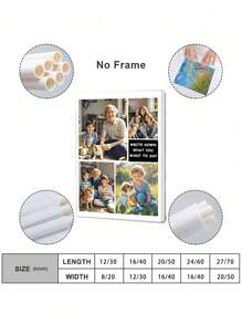 1pc Customized Photo Canvas, Collage Photos Canvas For Walls, Personalized Canvas Wall Art, Custom Images Printing, Art Canvas' Printing, Mother's Day Father's Day Birthday Gifts,Family Gifts,Gift For Friends/Mom/Dad/Kids/Girlfriend/Boyfriend Graduation