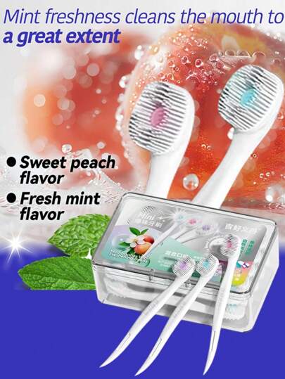 20PCS Disposable Toothbrush Set With ABS Travel Box, Portable Toothbrush, Multi-Purpose For Adults Suitable For Travel, Fresh Breath, Multi-Function Dental Care Brush Box (Hard Hair Can Effectively Clean Food Between Teeth) Home Bathroom Decor Fall Decor Back To School
