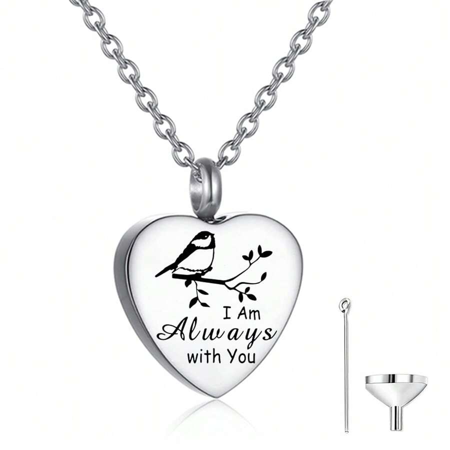 Cremation Jewelry Urn Necklace For Ashes Keepsake Small Bird Ashes ...