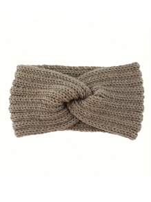 3pcs Fashionable Warm Knitted Wool Cross Headbands, Suitable For Teenagers In Autumn And Winter, Handmade - Multicolor - View 4