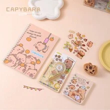 Set de regalo de papelería con Capibara de 16/26 piezas que incluye cuaderno, bolígrafos y artículos de estudio esenciales para estudiantes y amantes de los animales - Multicolor - Ver 7