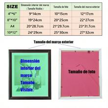 10 pcs Marcos para fotos de mareda cuadros diplimas pintar vintage decorativos pared  negros y blancos fotografia minimalista elegante  Marcos para guadros de fotos  con soporte trasero para decoración del hogar, marco de pared, soporte de mesa para decoración del hogar,Soporte De Exhibición De Marco De Madera Marcos Al Por Mayor Para Exhibición De Fotos De Pared Y Fotógrafos,soporte de vidrio de alta claridad, moderno y resistente, visualización decorativa para el hogar,diseño simple de 6/7/ 8/10/A4/12  pulgadas - Púrpura malva - Ver 2