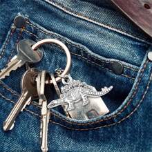 50/100pcs Vintage Silver Dinosaur Pendant Set - Alloy Animal Pendants, Suitable For DIY Jewelry, Necklace And Bracelet Making - Silver - View 7