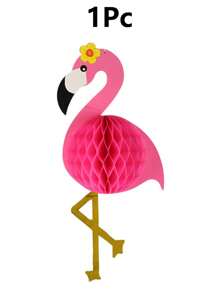2 pezzi/set, fiammingo 3D di , palla a nido dape, decorazioni da spiaggia estiva, decorazioni sospese a nido d'ape